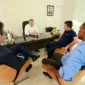 Prefeito Eduardo Siqueira reunido com secretário de Planejamento e Gestão, André Fagundes e representantes do Sisemp – Foto Flávio Cavalera