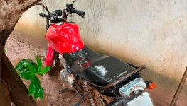 Motocicleta usada no crime foi apreendida com o suspeito