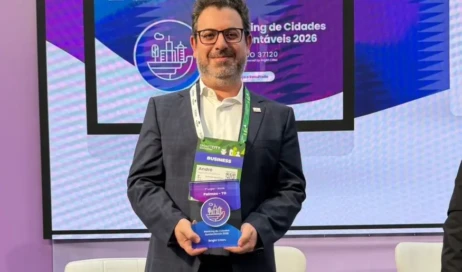 Prêmio foi recebido pelo secretário de Planejamento e Gestão, André Cheguhem, que foi ao Smart City Expo Curitiba 2026, representando o prefeito de Palmas, José Eduardo Siqueira Campos