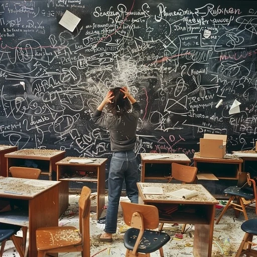 chaotic-classroom-crisis-stockcake