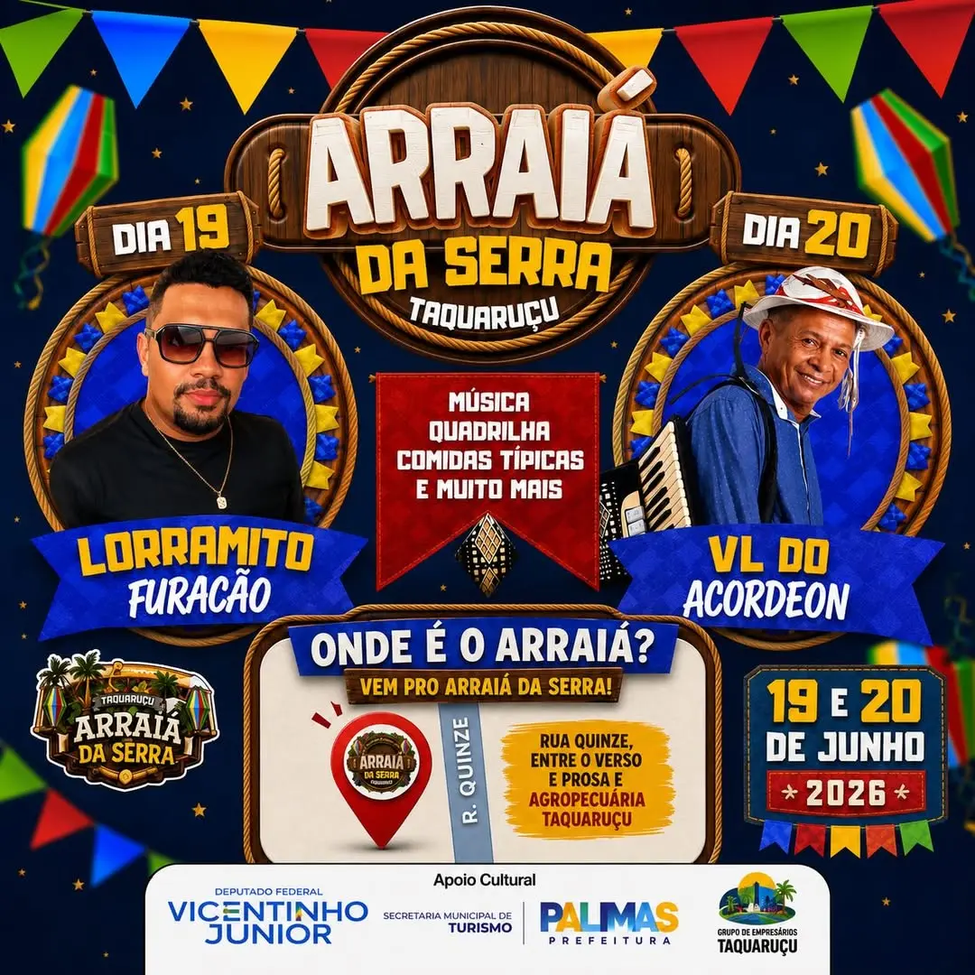 🌽 O Arraiá da Serra já tem data marcada e o destino da sua diversão também! 🎶✨Nos dias 19 e 20