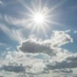 the-scenery-view-of-the-sun-and-blue-sky-in-sunny-day-photo
